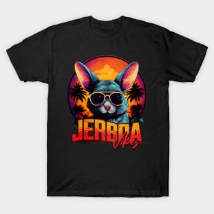 Retro Wave Jerboa Vibes Circle T-Shirt